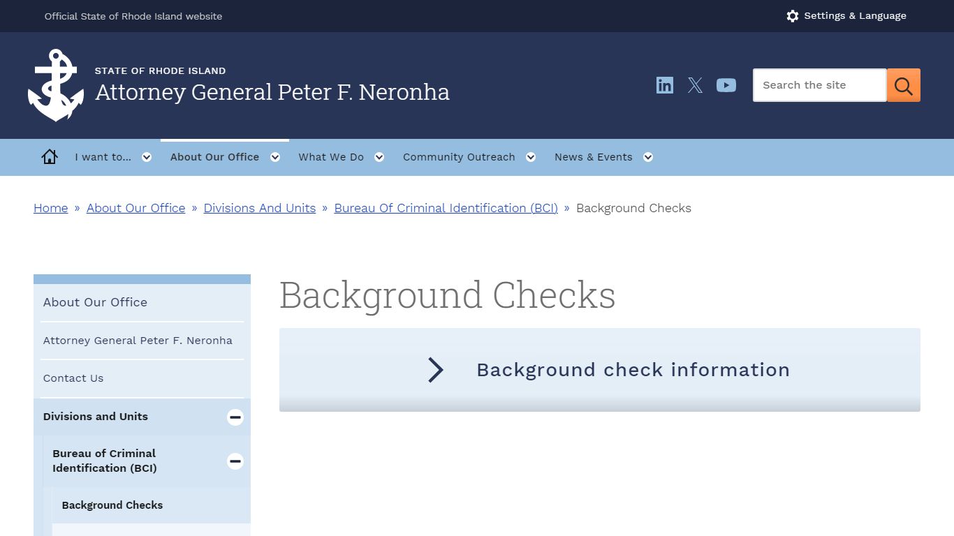 Background Checks | Rhode Island Attorney General's Office